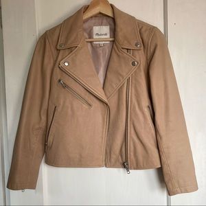 Madewell Cropped Leather Moto Jacket